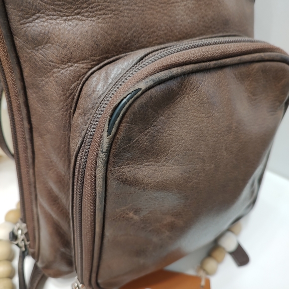 🍂 Vintage UC Osgoode Marley Brand Genuine Smooth Leather Mini Backpack Purse - Picture 9 of 16